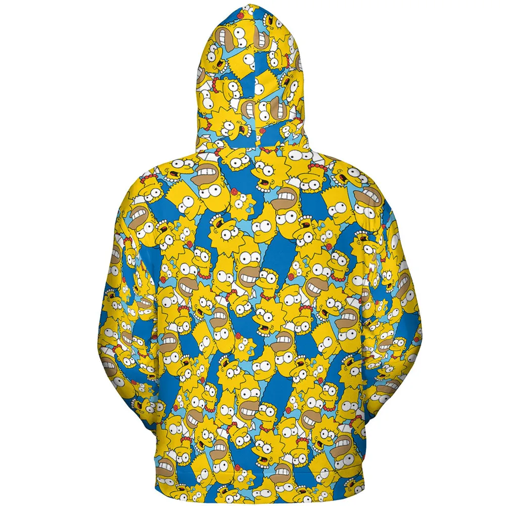 Head Toss The Simpson Characters All-over Print Hoodie - 5