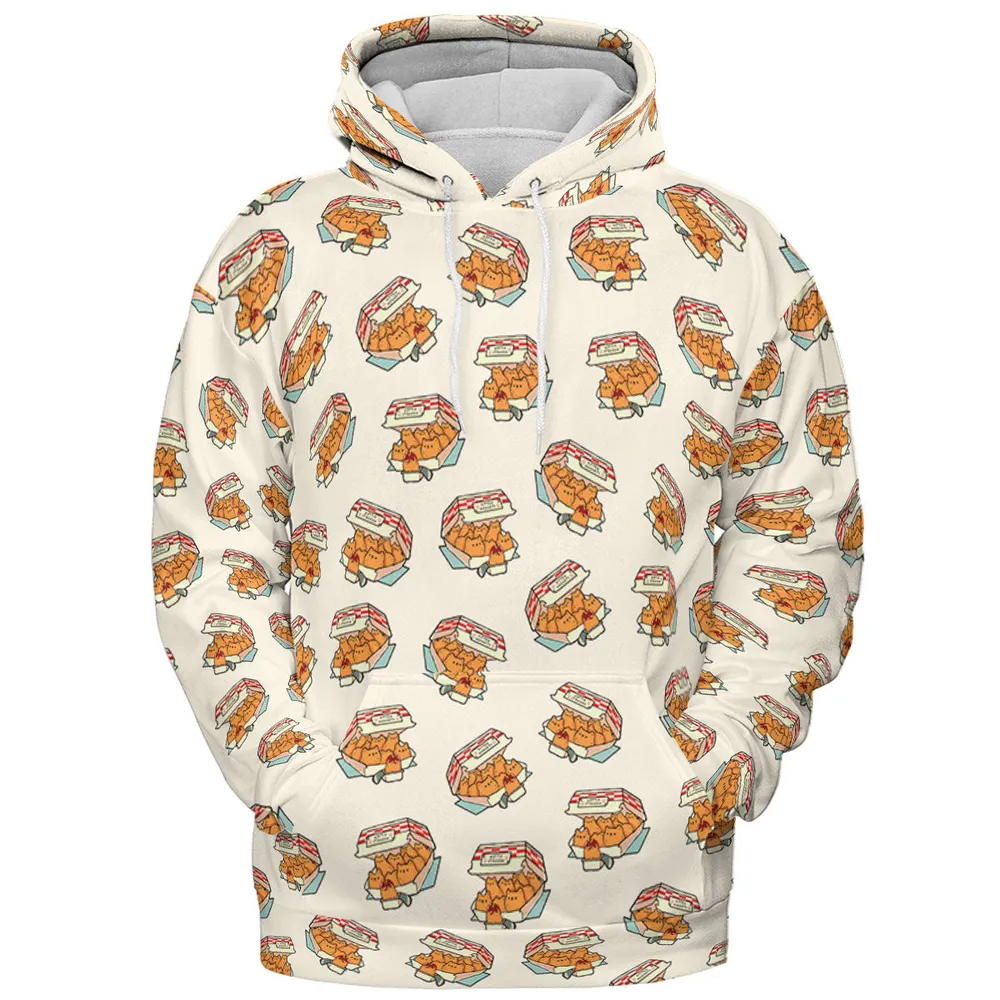 Kitten Nuggets Pattern All-over Print Hoodie - 3