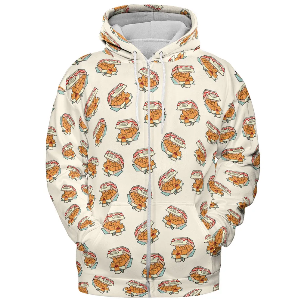 Kitten Nuggets Pattern All-over Print Hoodie - 4