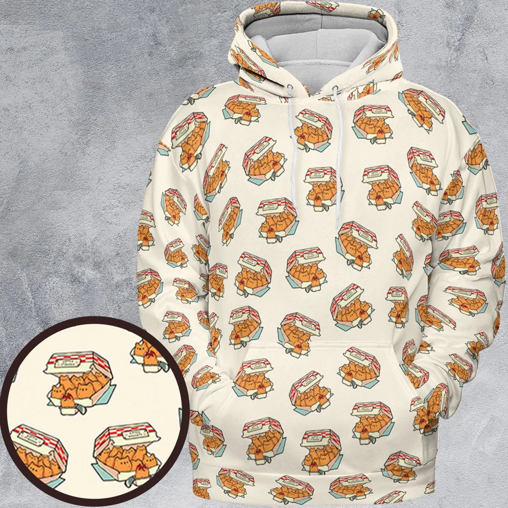 Kitten Nuggets Pattern All-over Print Hoodie - 2