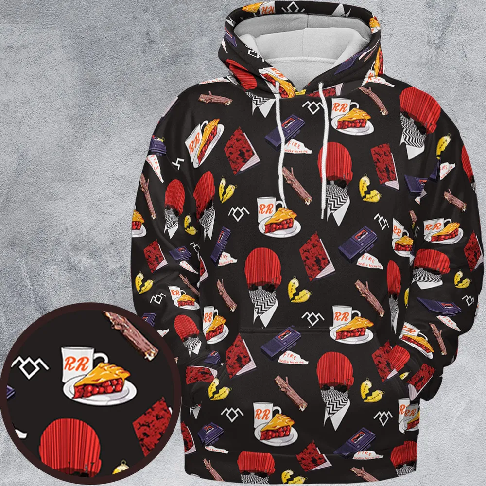 Twin Peaks Pattern All-over Print Hoodie - 2