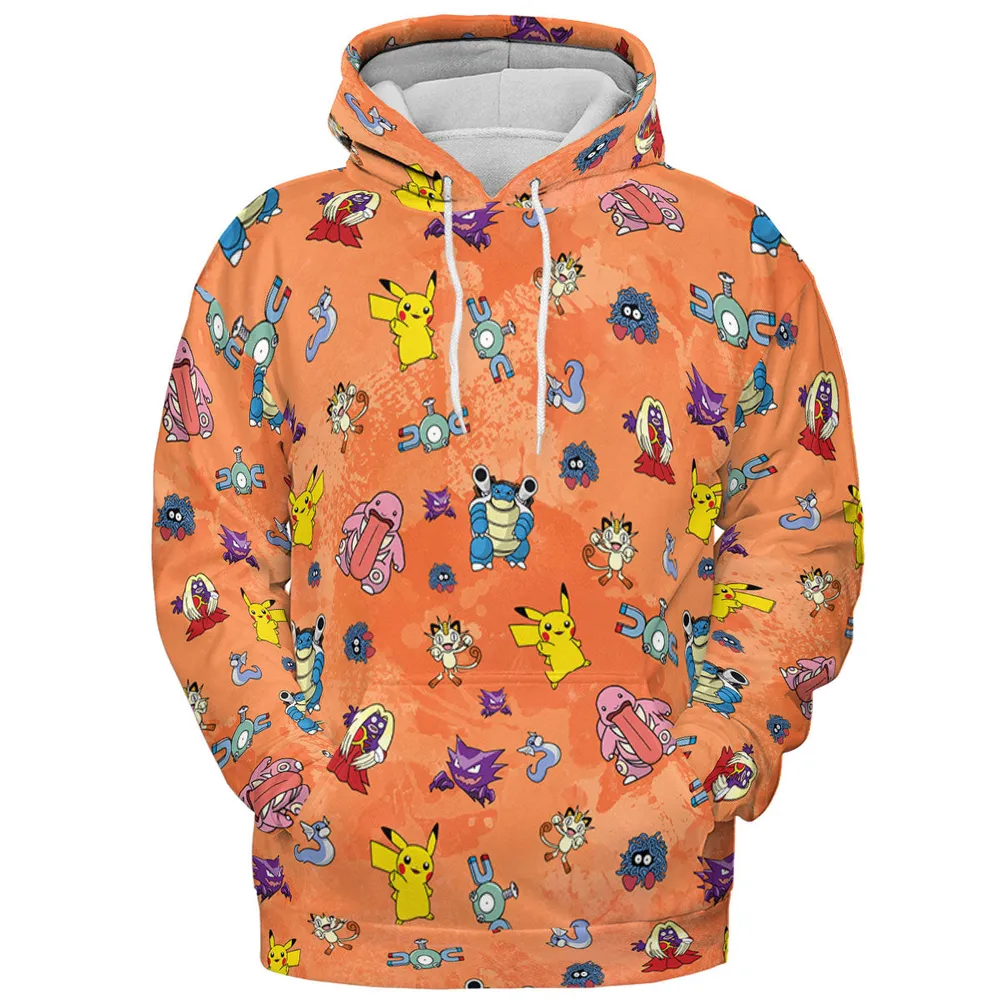 Pokemon Character Scatter All-over Print Hoodie - 3