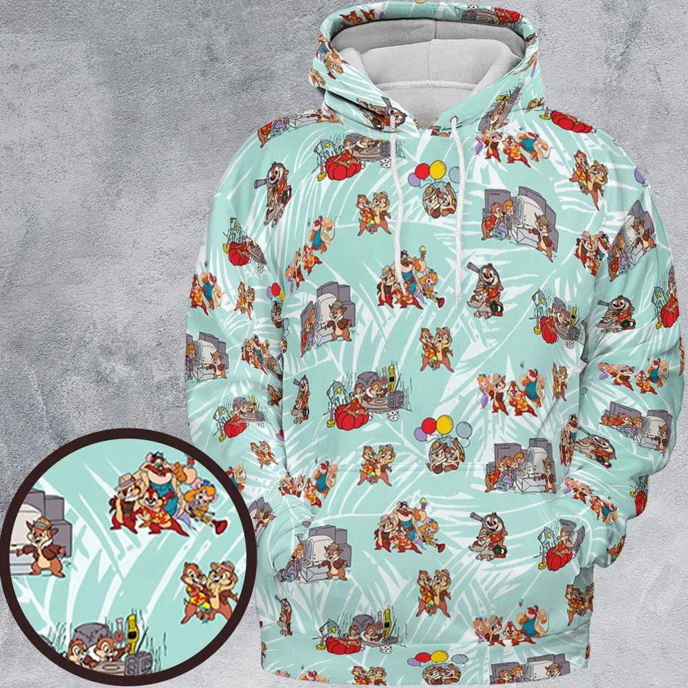 Rescue Team Chip 'n Dale Rescue Rangers All-over Print Hoodie - 2
