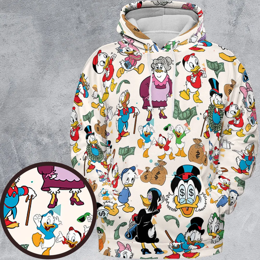 Donald Huey Dewey Ducktales All-over Print Hoodie - 2