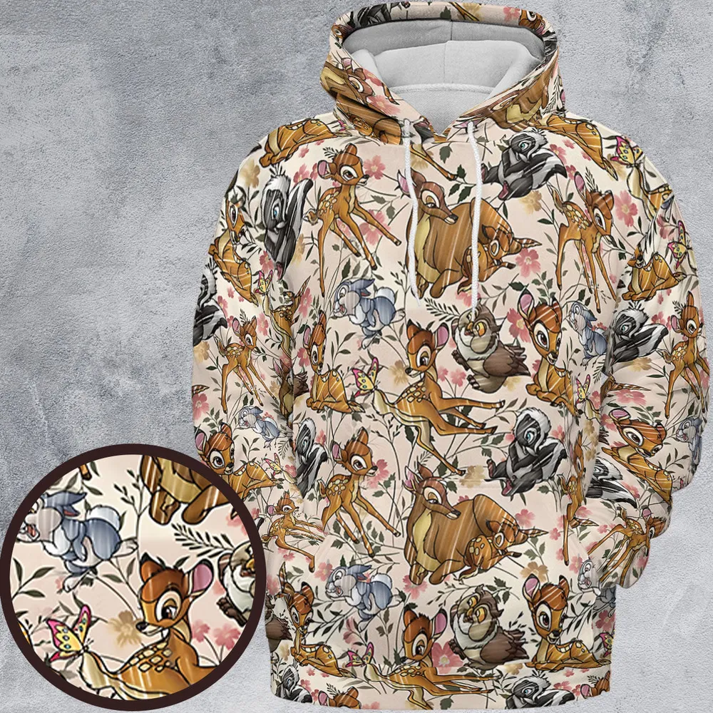 Little Wild Bambi All-over Print Hoodie - 2