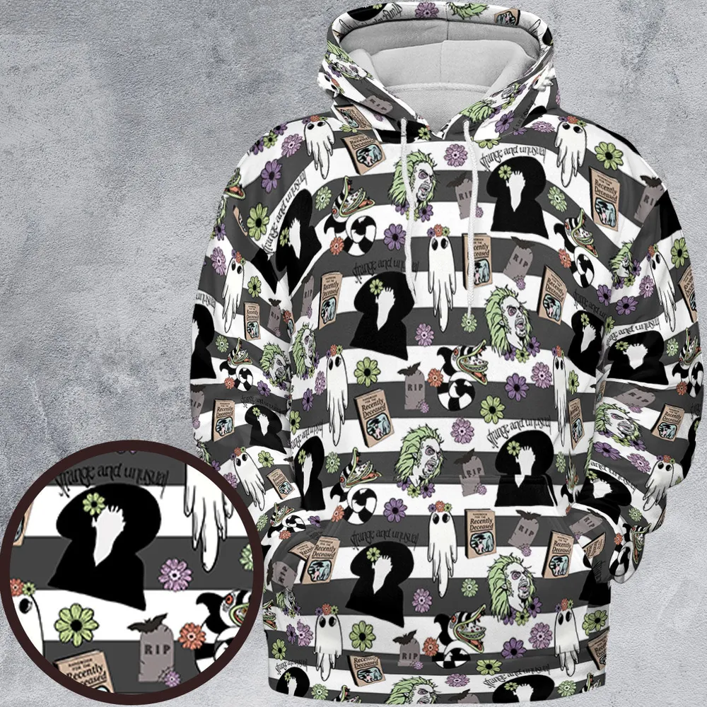 It's Showtime Halloween Beetlejuice All-over Print Hoodie - 2