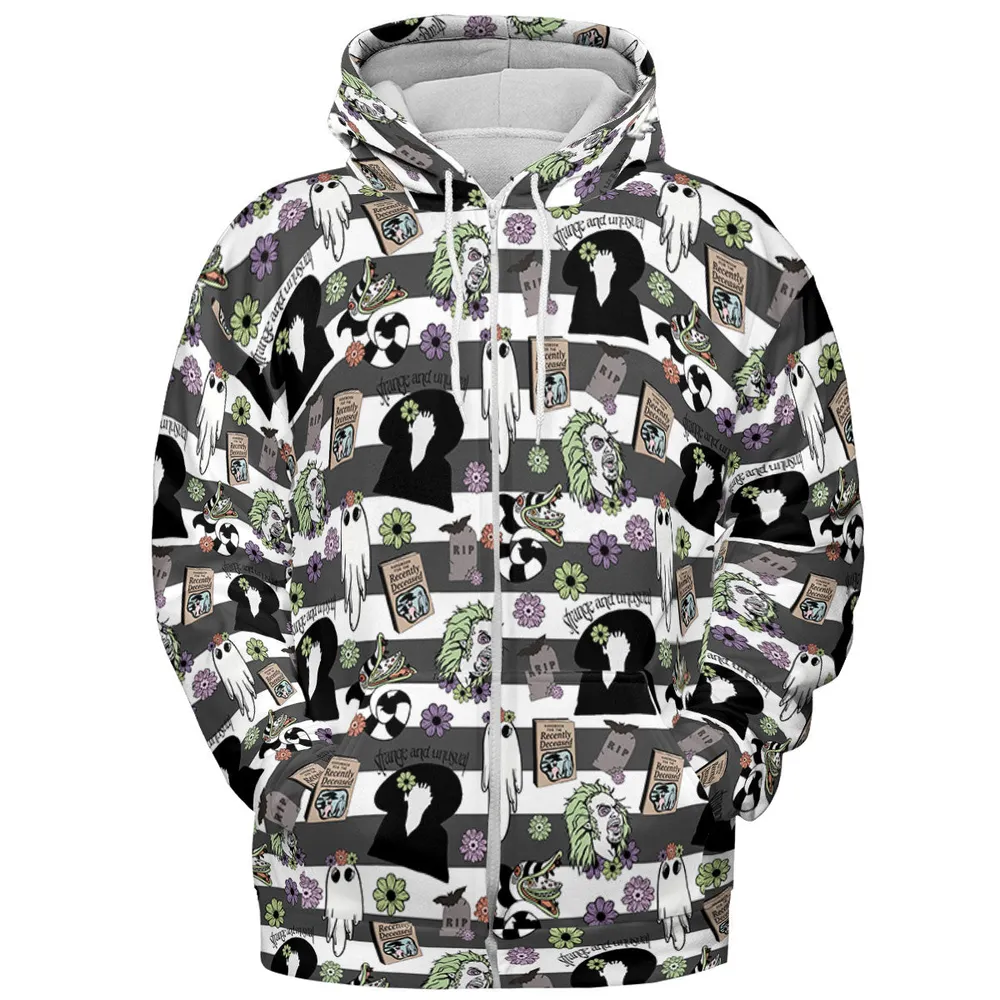 It's Showtime Halloween Beetlejuice All-over Print Hoodie - 4