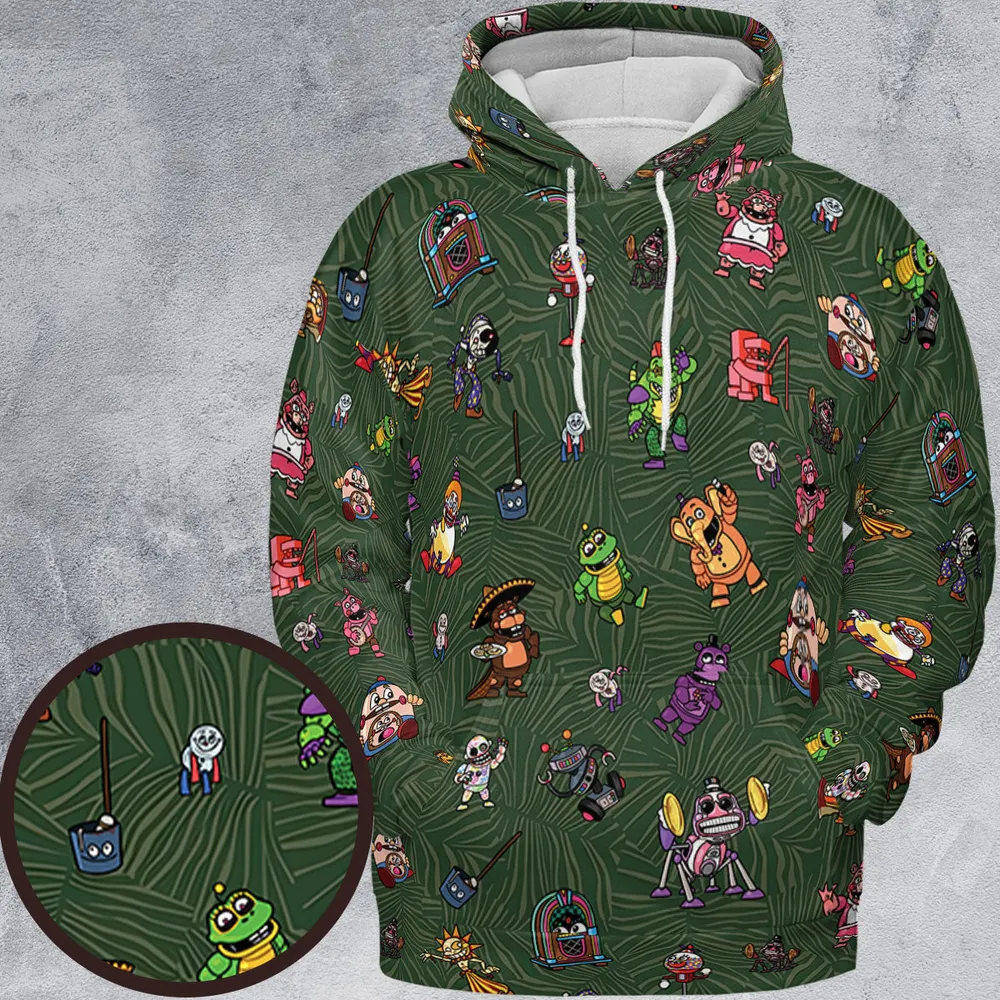Five Nights at Freddy's Characters All-over Print Hoodie - 2