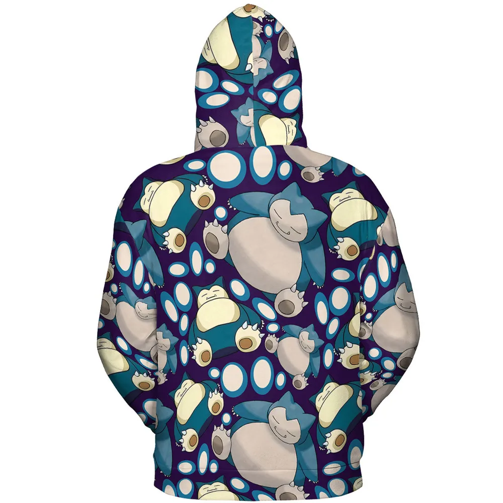 Snorlax Pokemon All-over Print Hoodie - 5