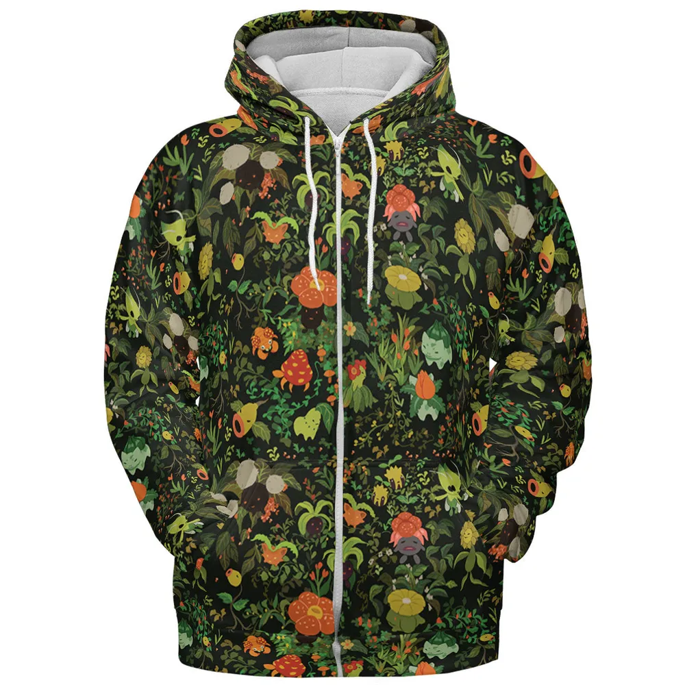 Grass Pokemon Patterns All-over Print Hoodie - 4
