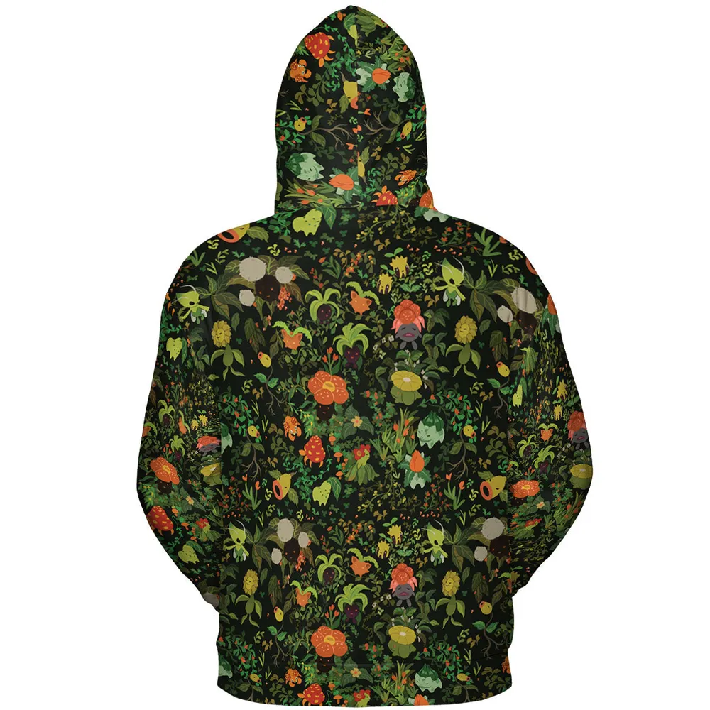 Grass Pokemon Patterns All-over Print Hoodie - 5