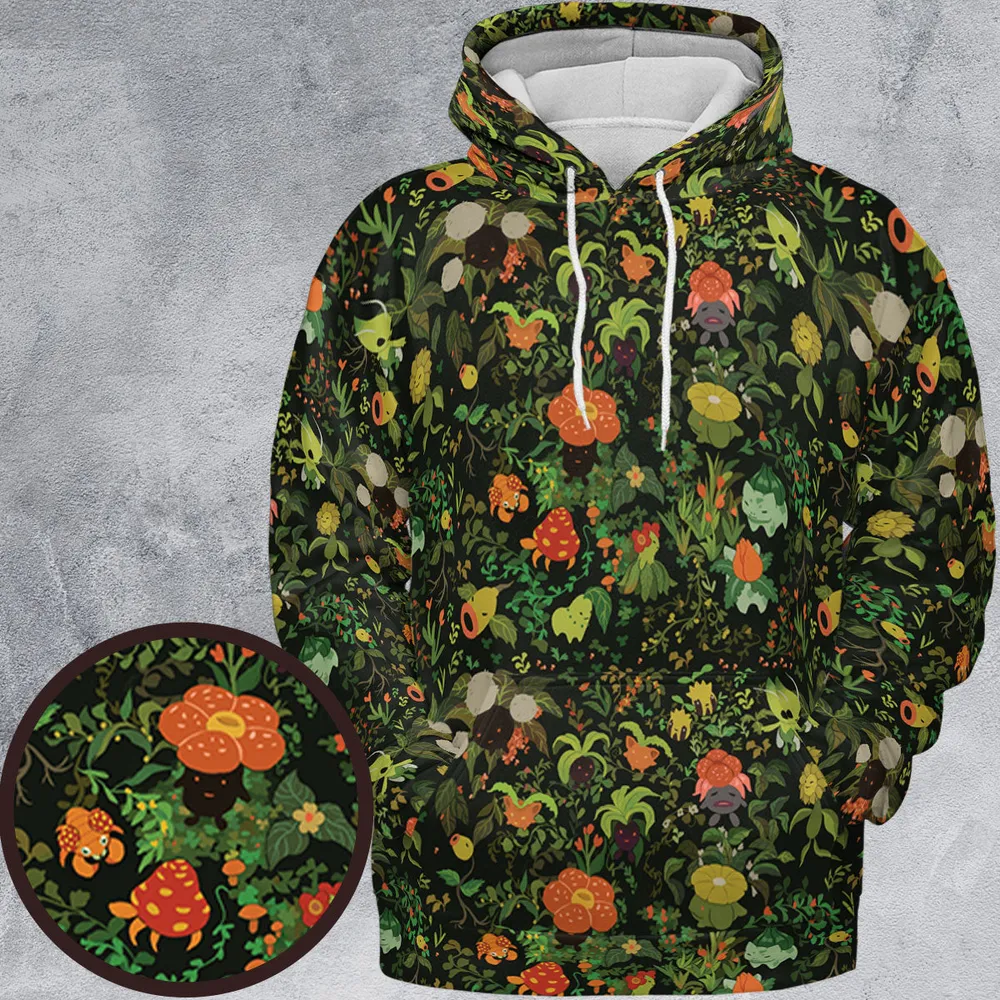 Grass Pokemon Patterns All-over Print Hoodie - 2