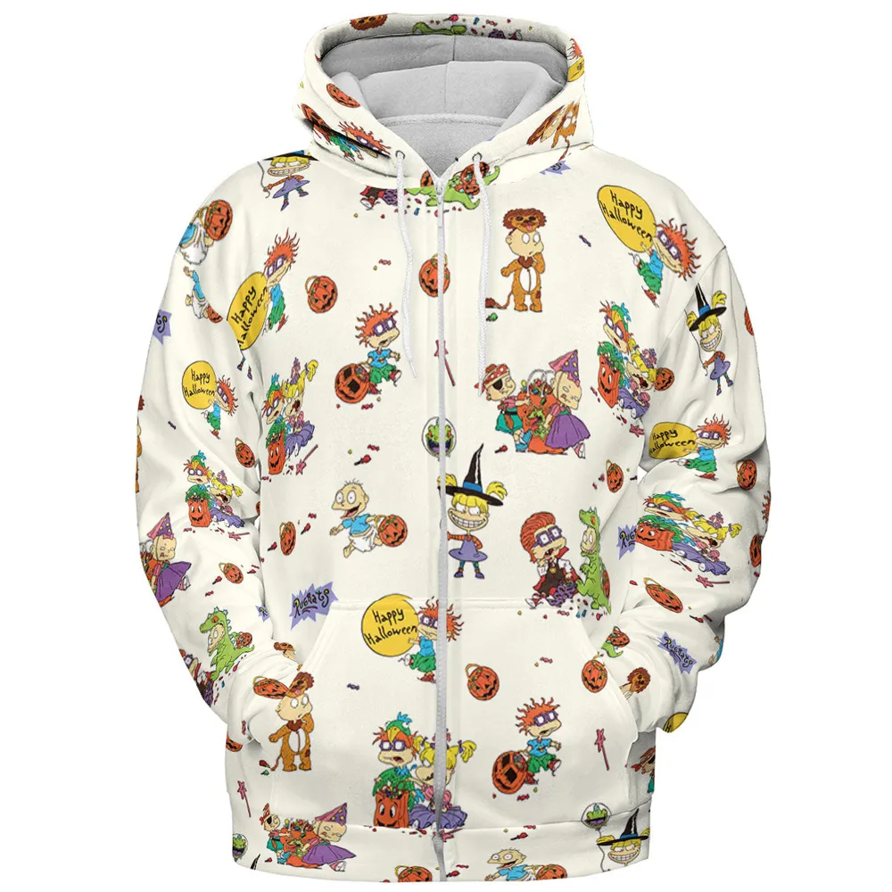 Rugrats Happy Halloween Pattern All-over Print Hoodie - 4