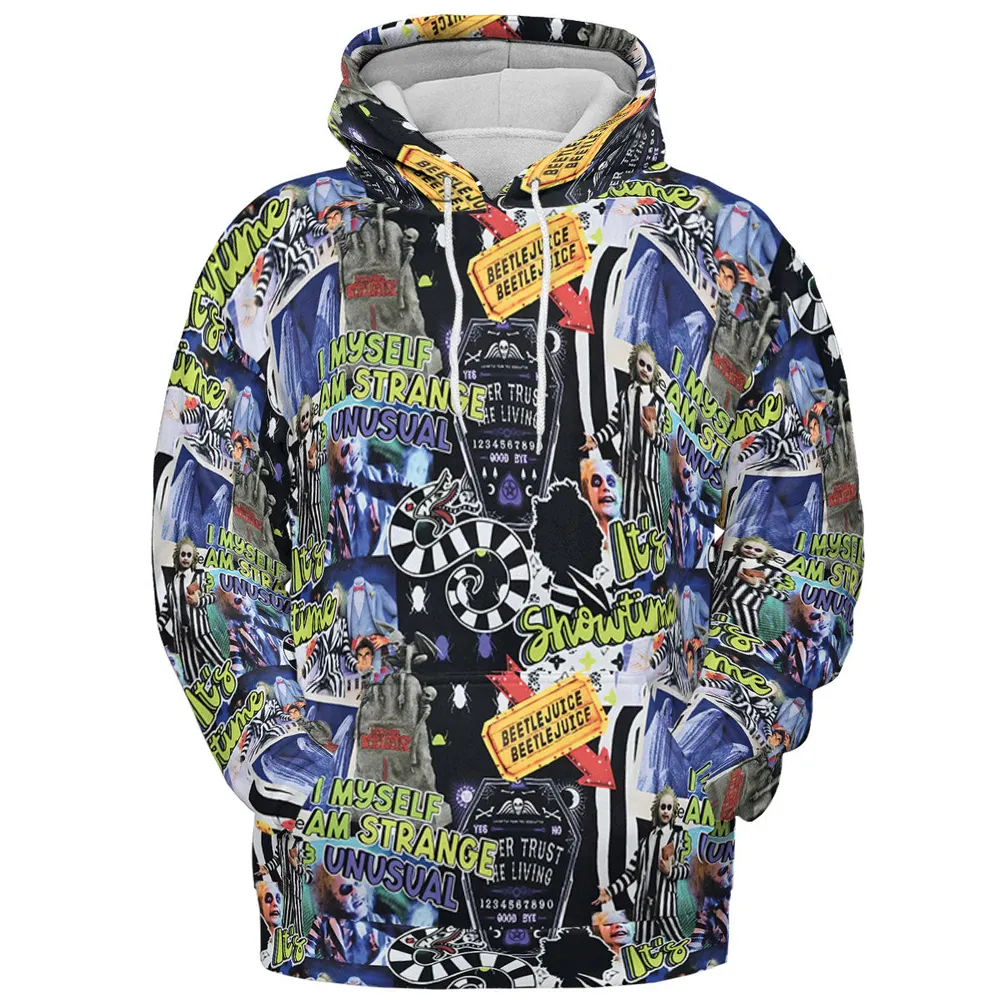 I Myself Am Strange Unusual Beetlejuice All-over Print Hoodie - 3