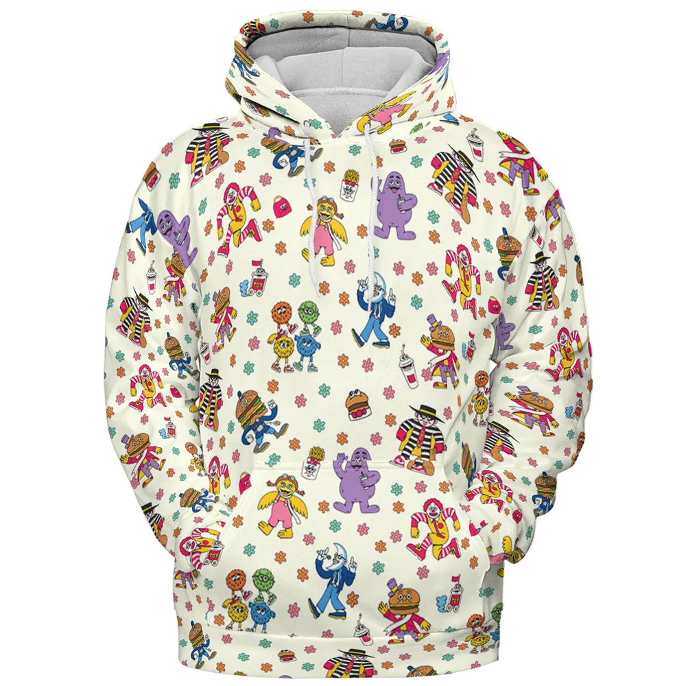 BADA BOP BA BA Mcdonaldland All-over Print Hoodie - 3