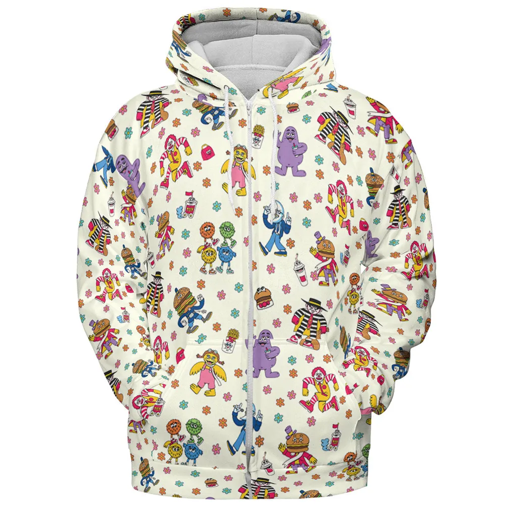 BADA BOP BA BA Mcdonaldland All-over Print Hoodie - 4