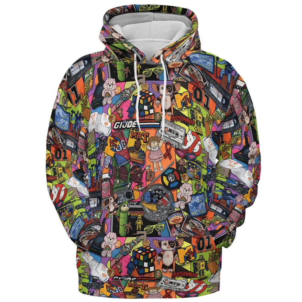 The 1980's. The Decade Of Greed All-over Print Hoodie - 3