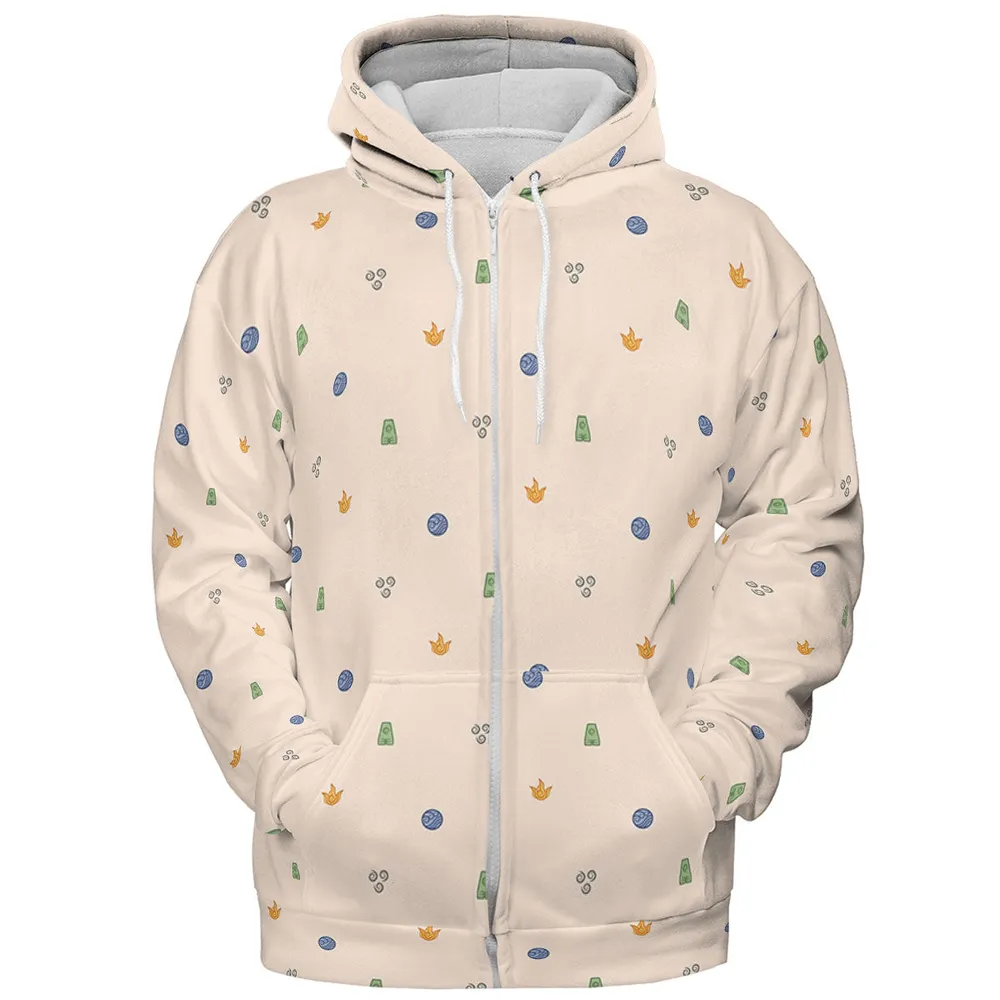 Avatar The Last Airbender Four Elements Pattern All-over Print Hoodie - 4