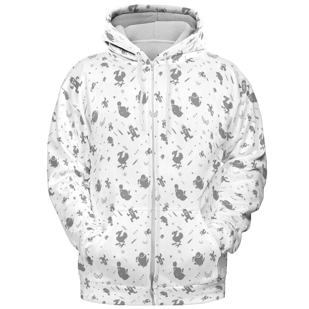 Final Fantasy Creatures Pattern All-over Print Hoodie - 4