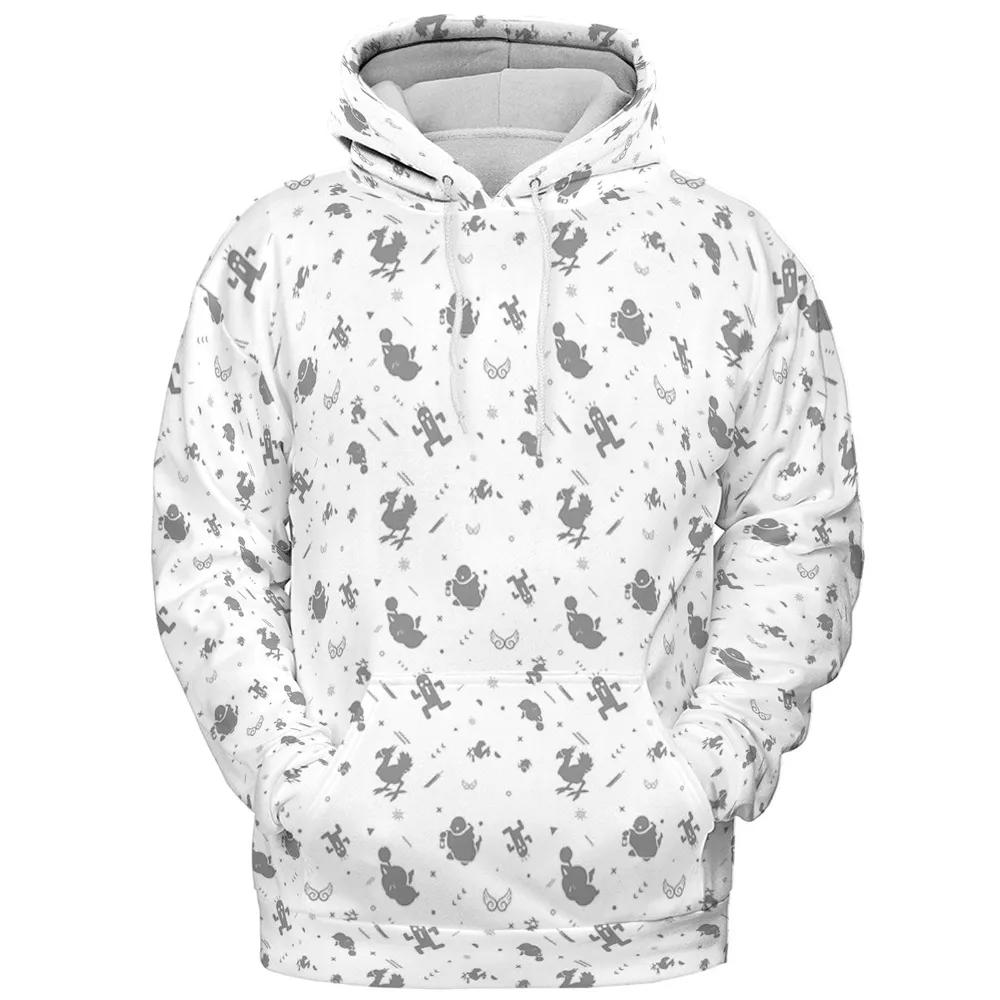 Final Fantasy Creatures Pattern All-over Print Hoodie - 3