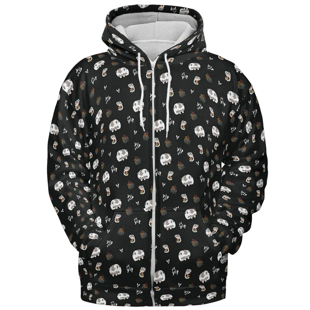 Appa Yip Yip Avatar Pattern All-over Print Hoodie - 4