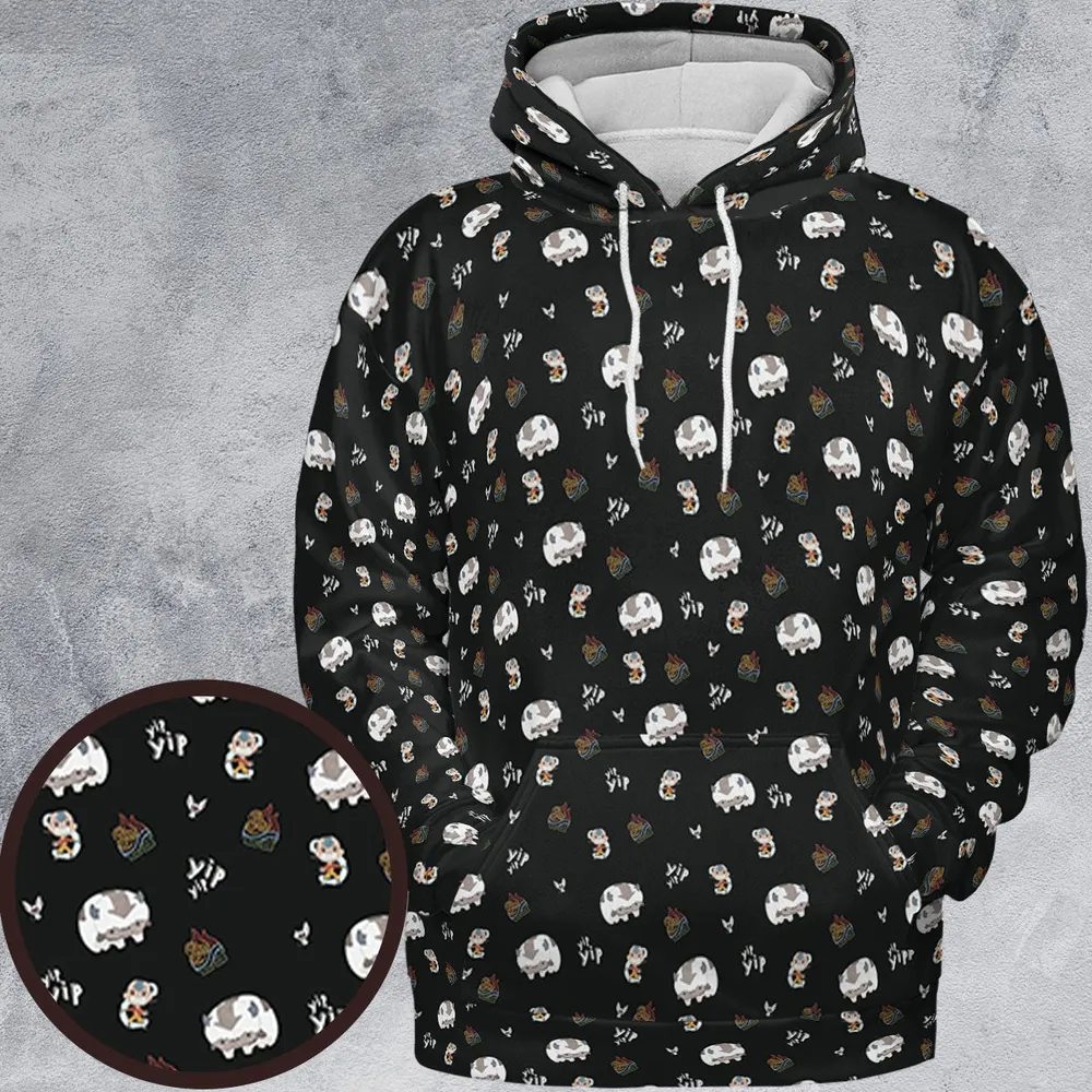 Appa Yip Yip Avatar Pattern All-over Print Hoodie - 2