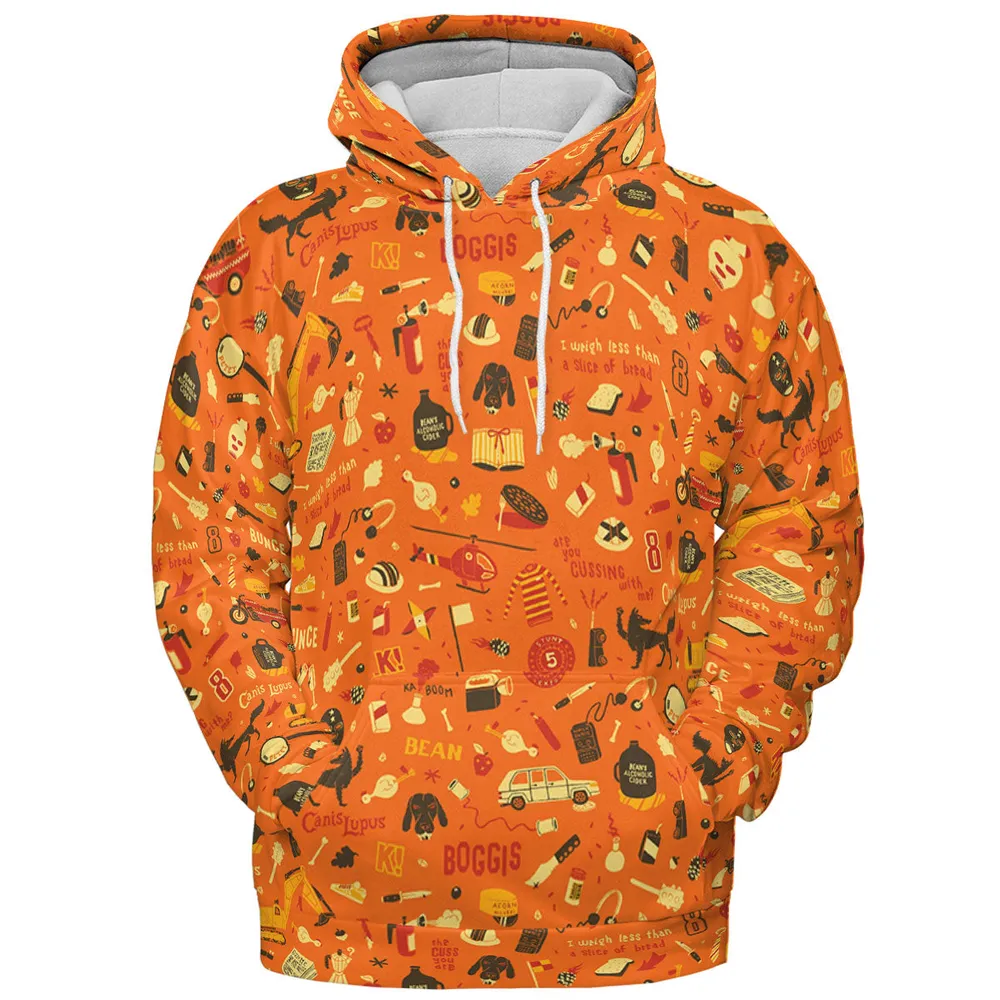 Fantastic Mr. Fox Pattern All-over Print Hoodie - 3