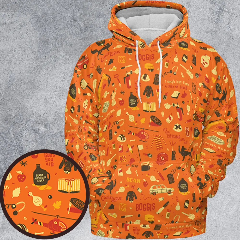 Fantastic Mr. Fox Pattern All-over Print Hoodie - 2