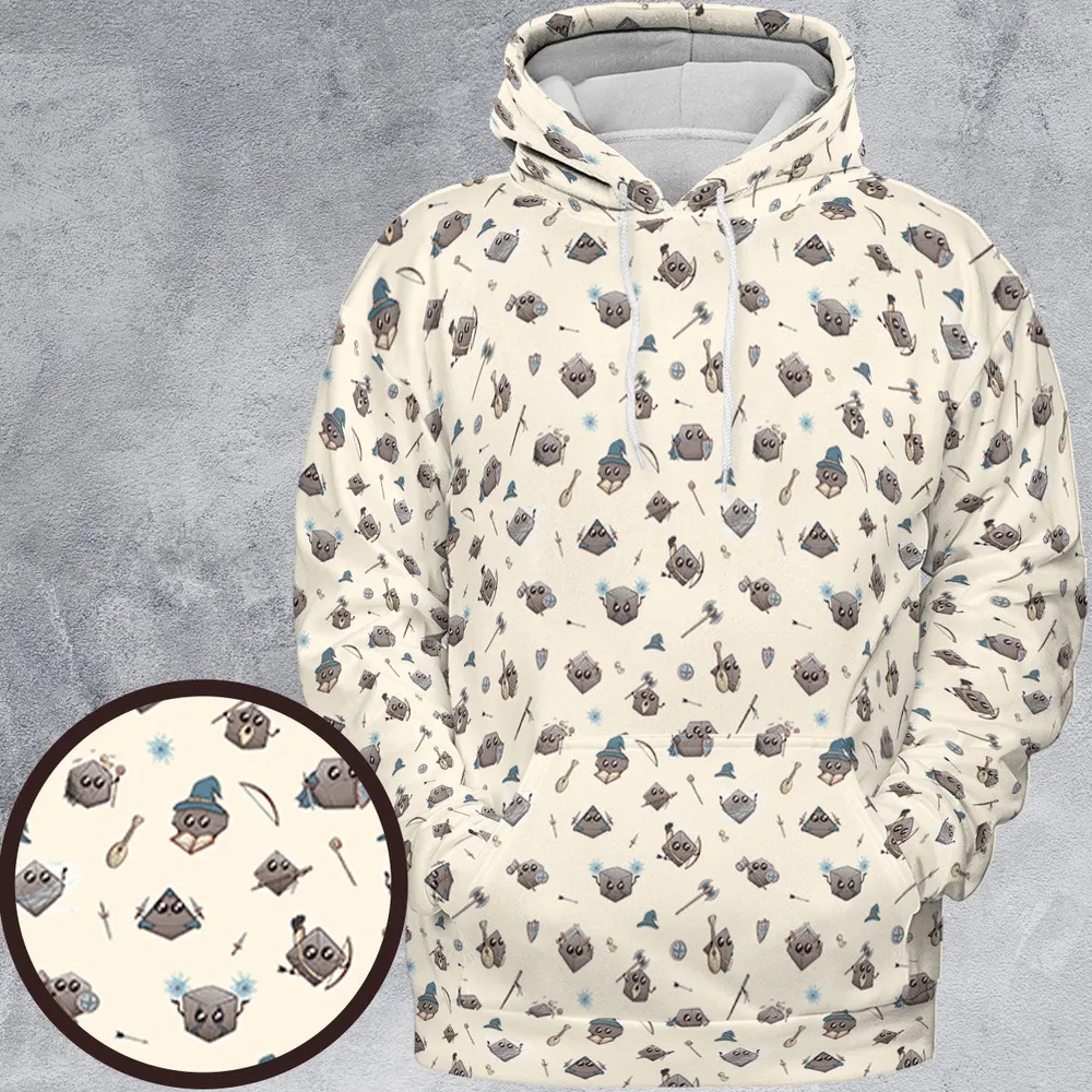 Kawaii Dices DnD Pattern All-over Print Hoodie - 2