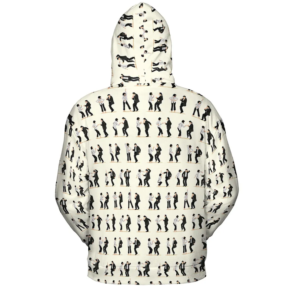 Mia Wallace and Vincent Vega Dance Pulp Fiction All-over Print Hoodie - 5