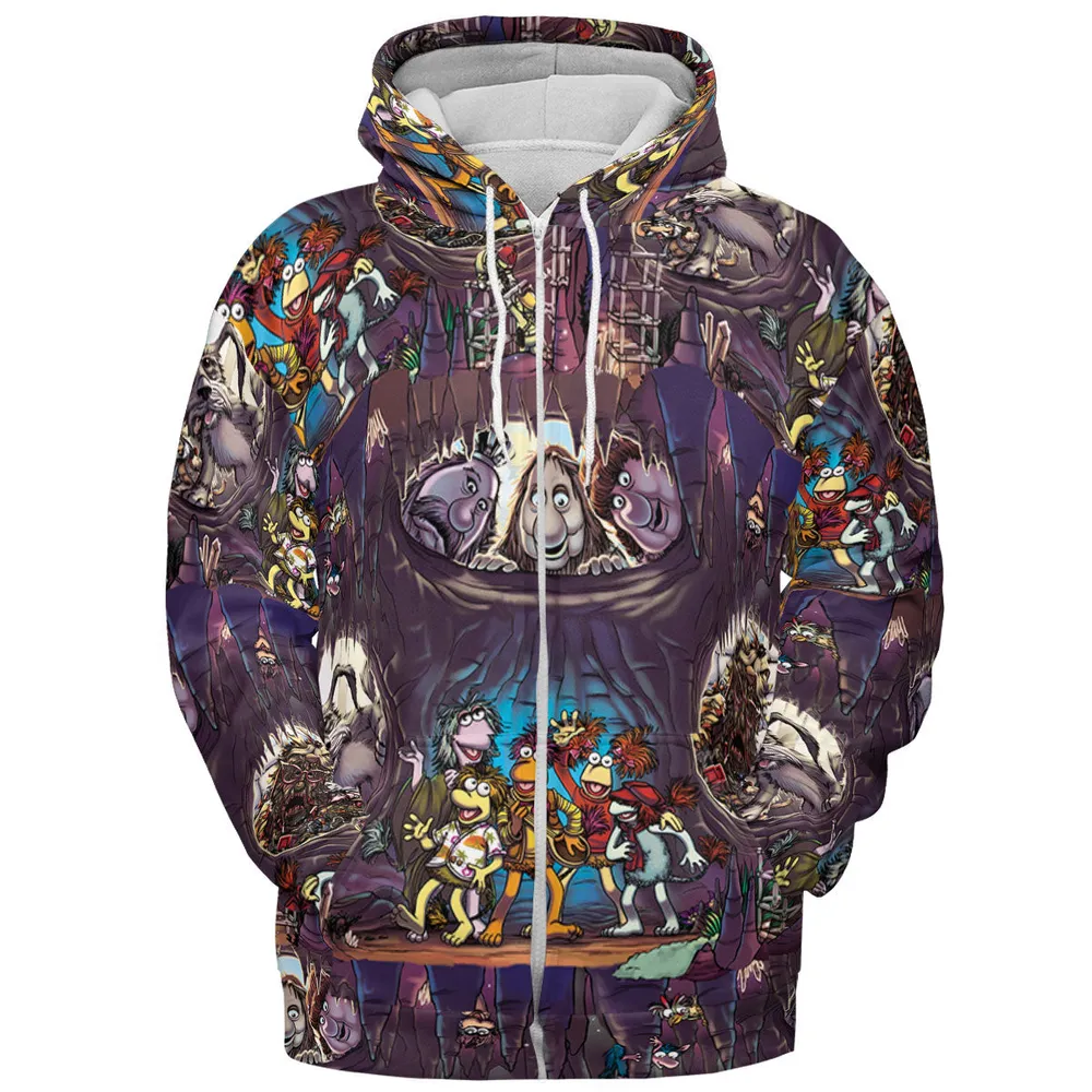 It's All Connected Fraggle Rock All-over Print Hoodie - 4