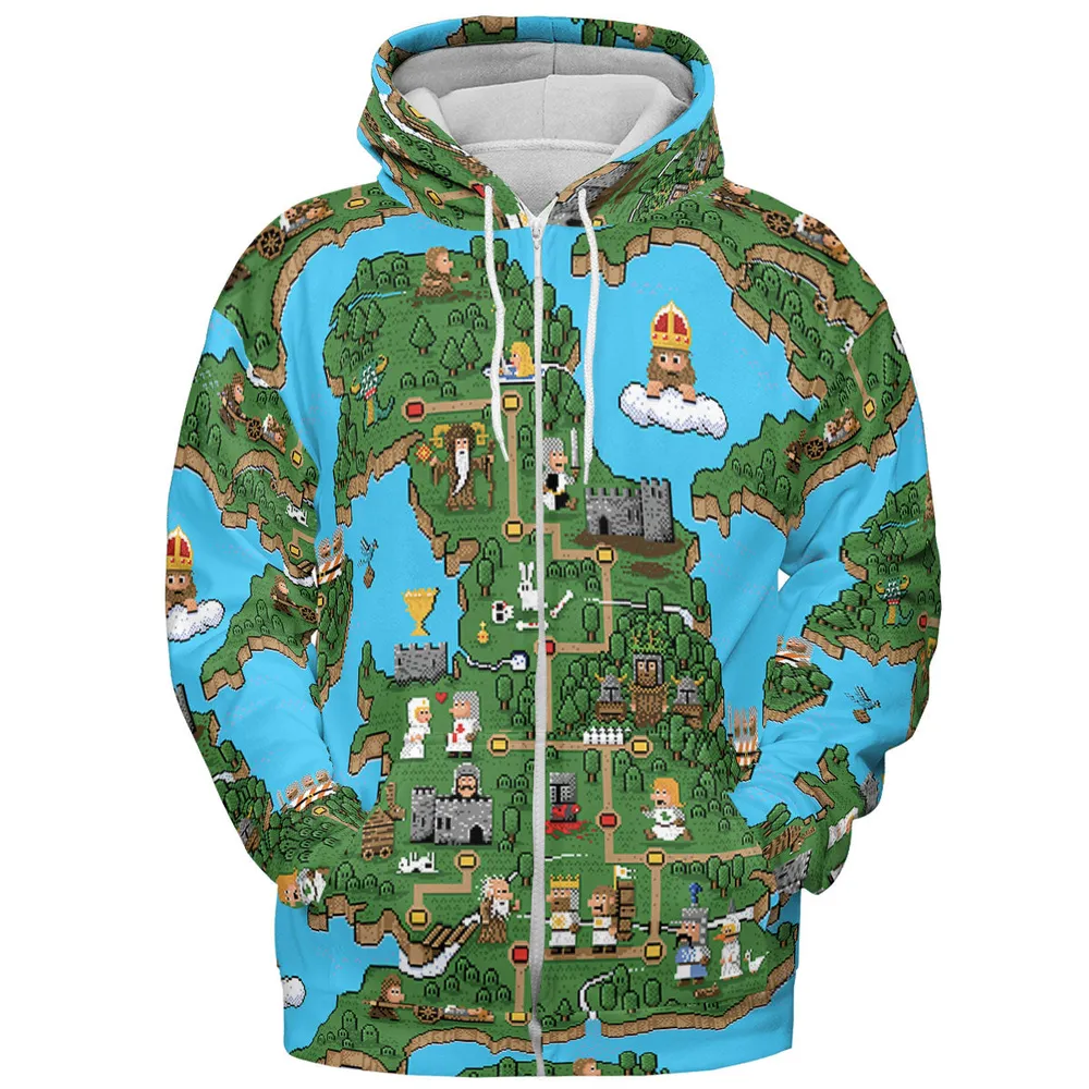 Pixel Art Python Monty Python All-over Print Hoodie - 4
