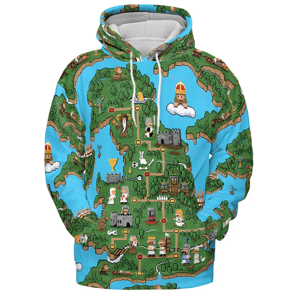 Pixel Art Python Monty Python All-over Print Hoodie - 3