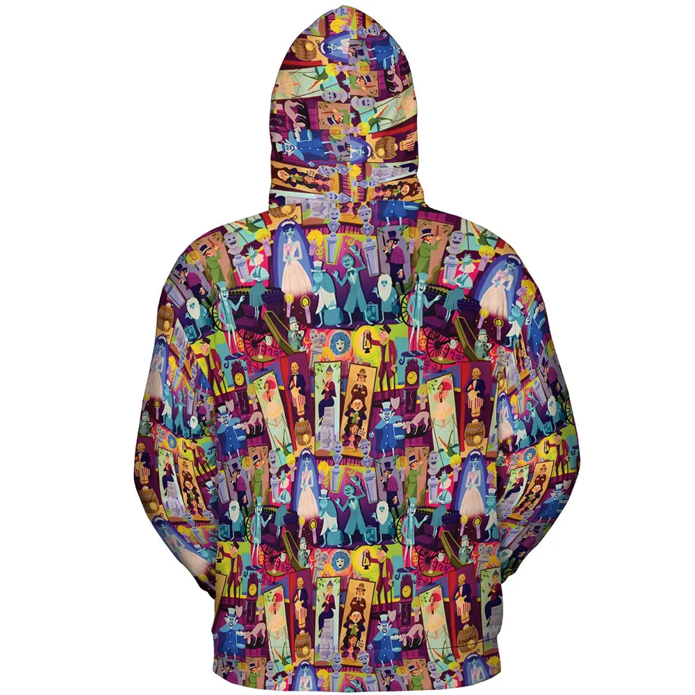 Retro Mansion Collage All-over Print Hoodie - 5