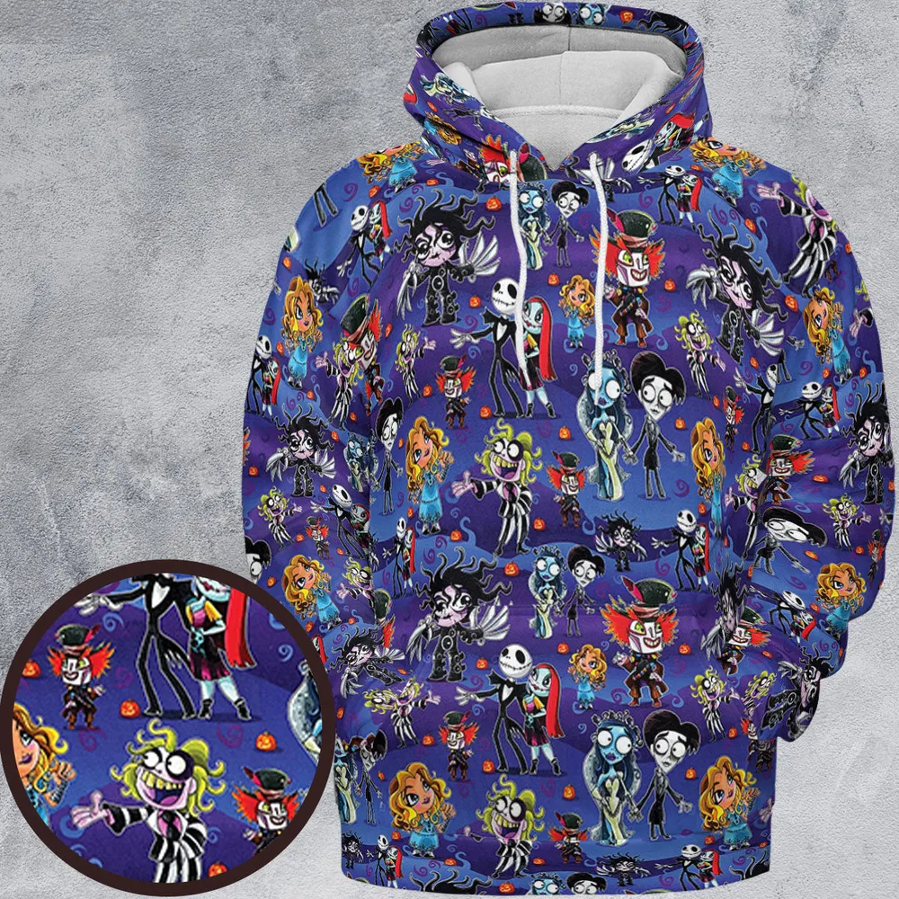 Tim Burton Movies All-over Print Hoodie - 2