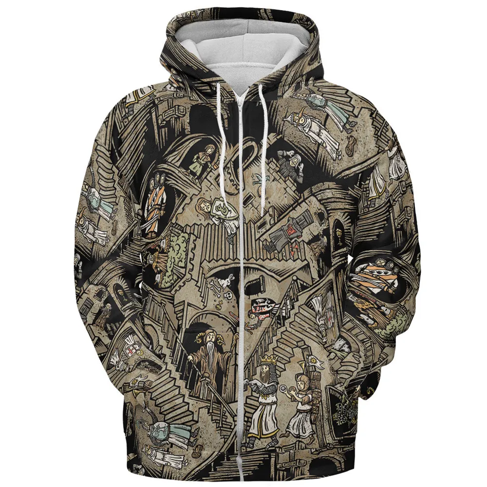 Monty Escher’s Relativity All-over Print Hoodie - 4