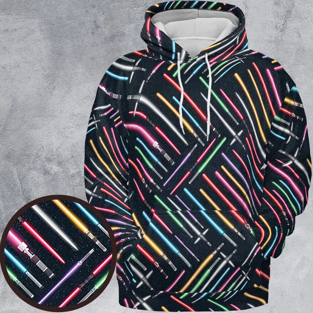Lightsabers Star Wars Pattern All-over Print Hoodie - 2