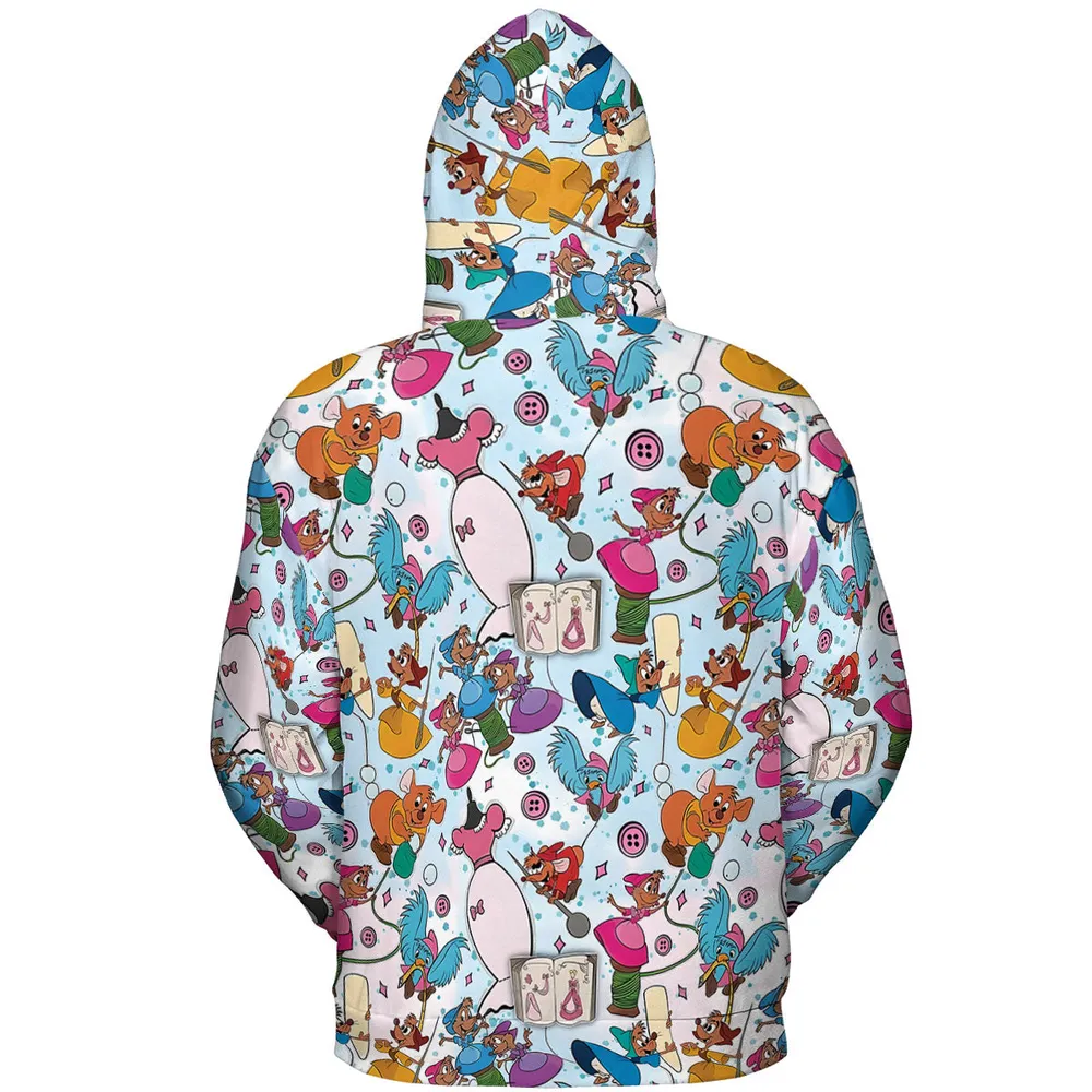 Jaq, Gus, & Sewing Friends All-over Print Hoodie - 5