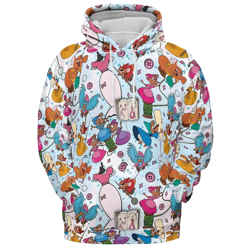 Jaq, Gus, & Sewing Friends All-over Print Hoodie - 3