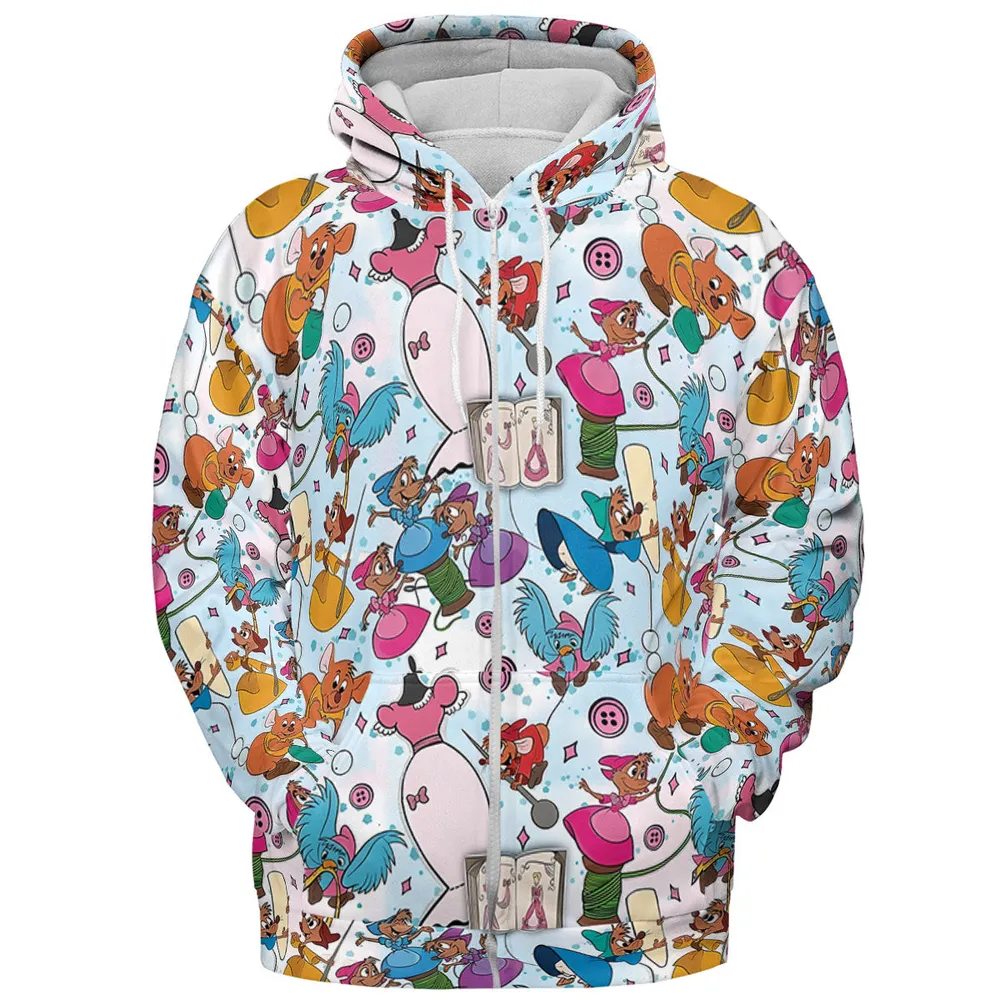 Jaq, Gus, & Sewing Friends All-over Print Hoodie - 4