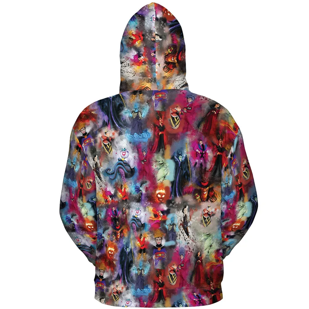 Watercolor Villains All-over Print Hoodie - 5