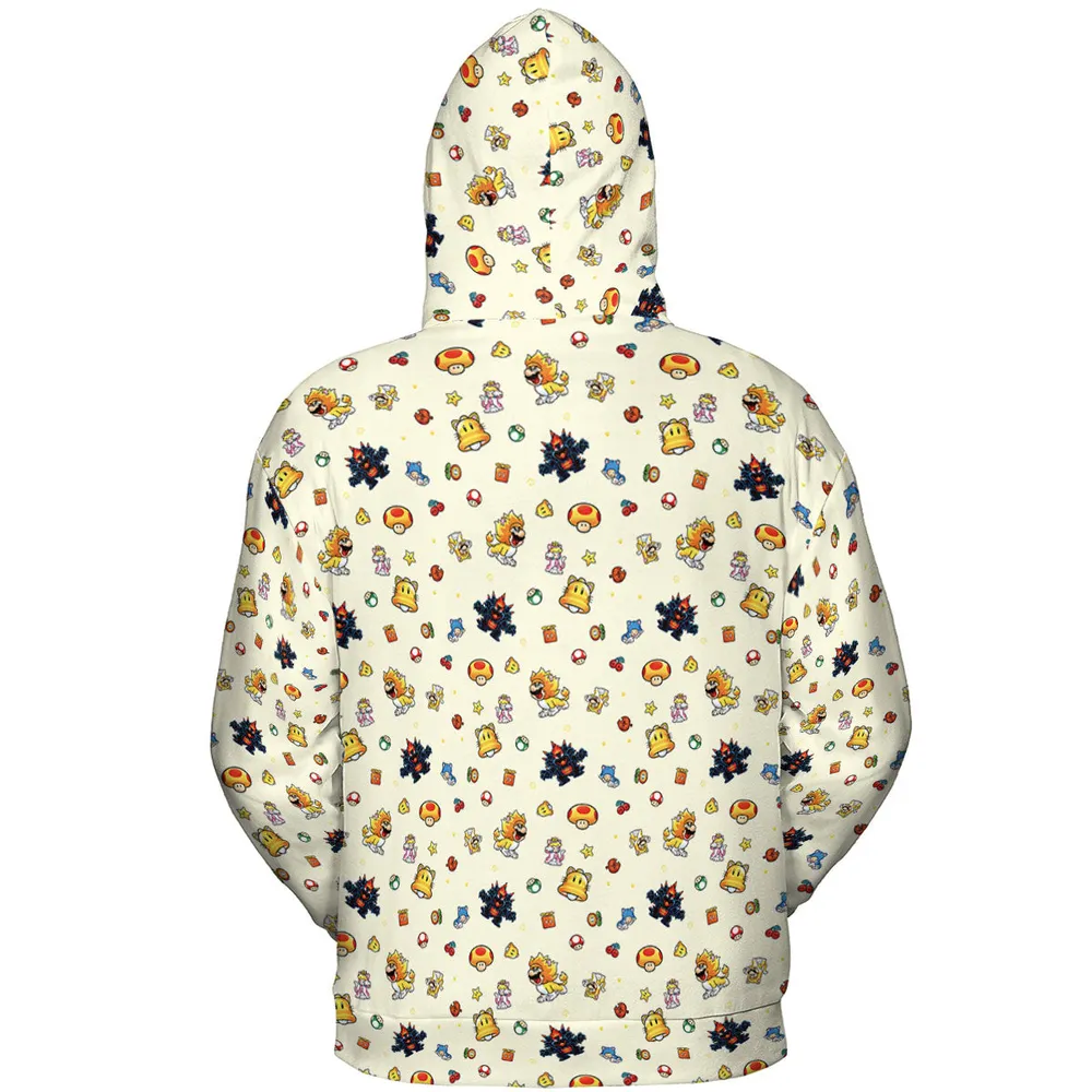 Super Mario Characters Pattern All-over Print Hoodie - 5