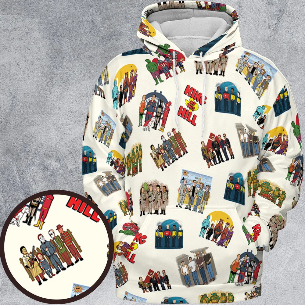 Hank's Friends King Of The Hill Parody All-over Print Hoodie - 2