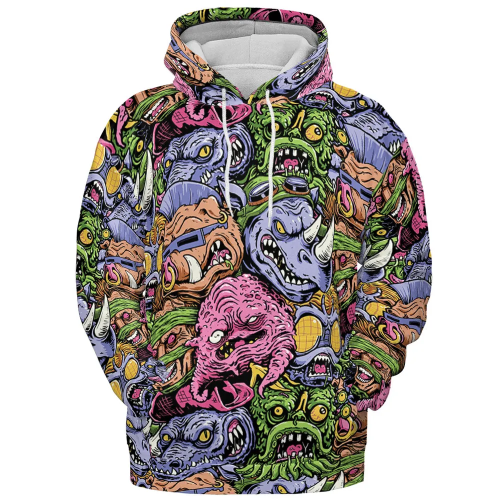 Nostalgic Villains Teenage Mutant Ninja Turtles All-over Print Hoodie - 3