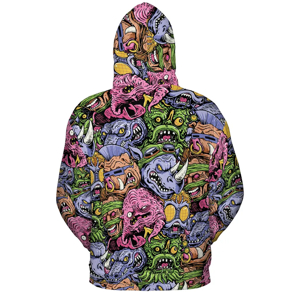 Nostalgic Villains Teenage Mutant Ninja Turtles All-over Print Hoodie - 5