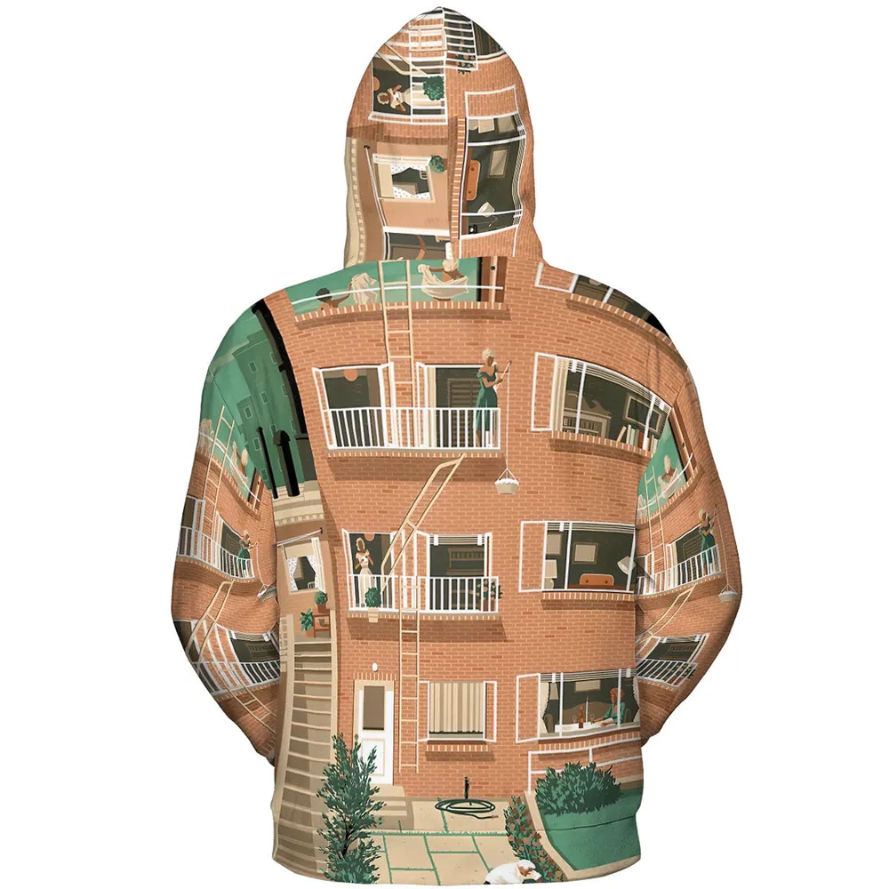 Rear Window All-over Print Hoodie - 5