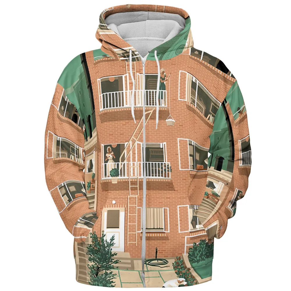 Rear Window All-over Print Hoodie - 4