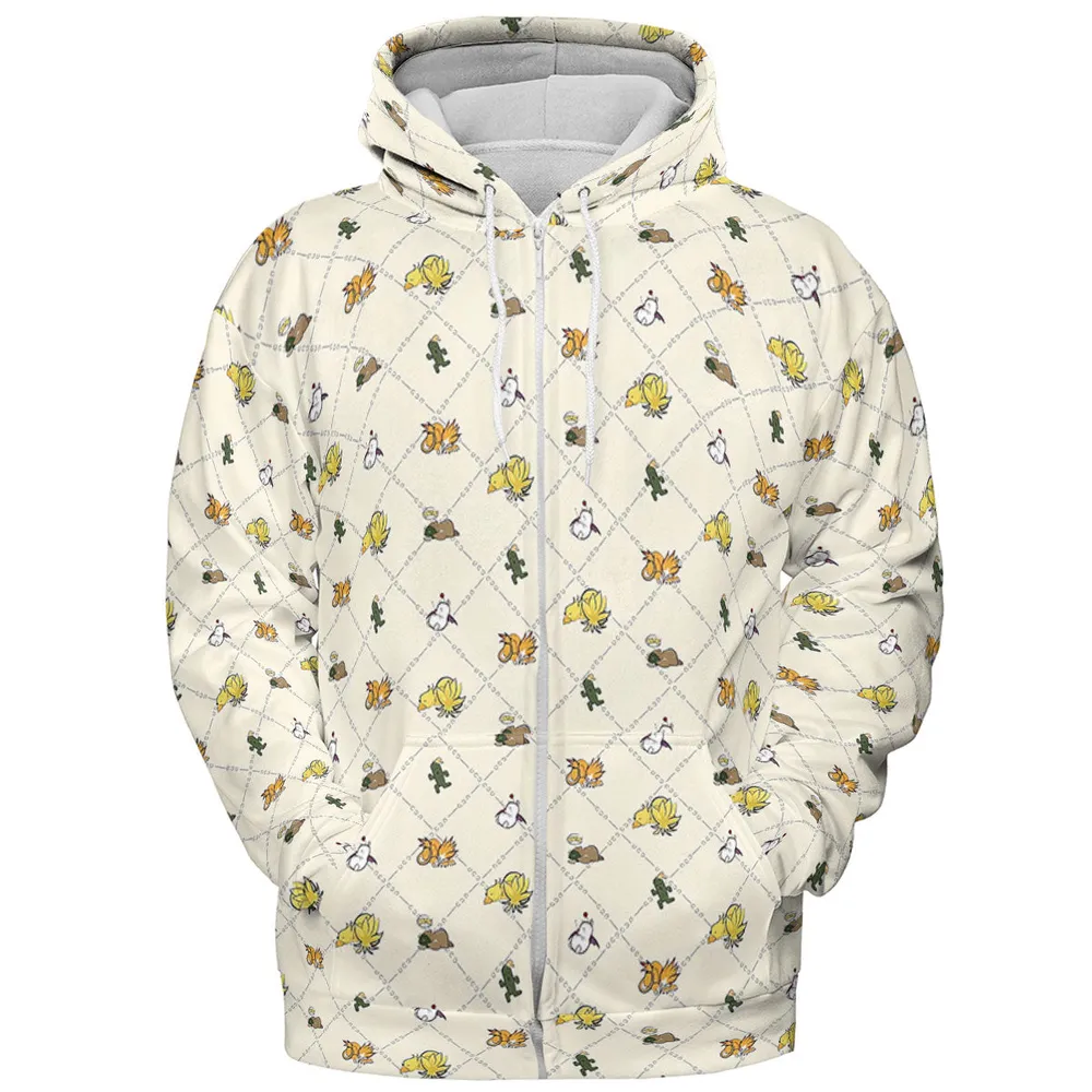 Final Fantasy Sleeping Creatures Pattern All-over Print Hoodie - 4