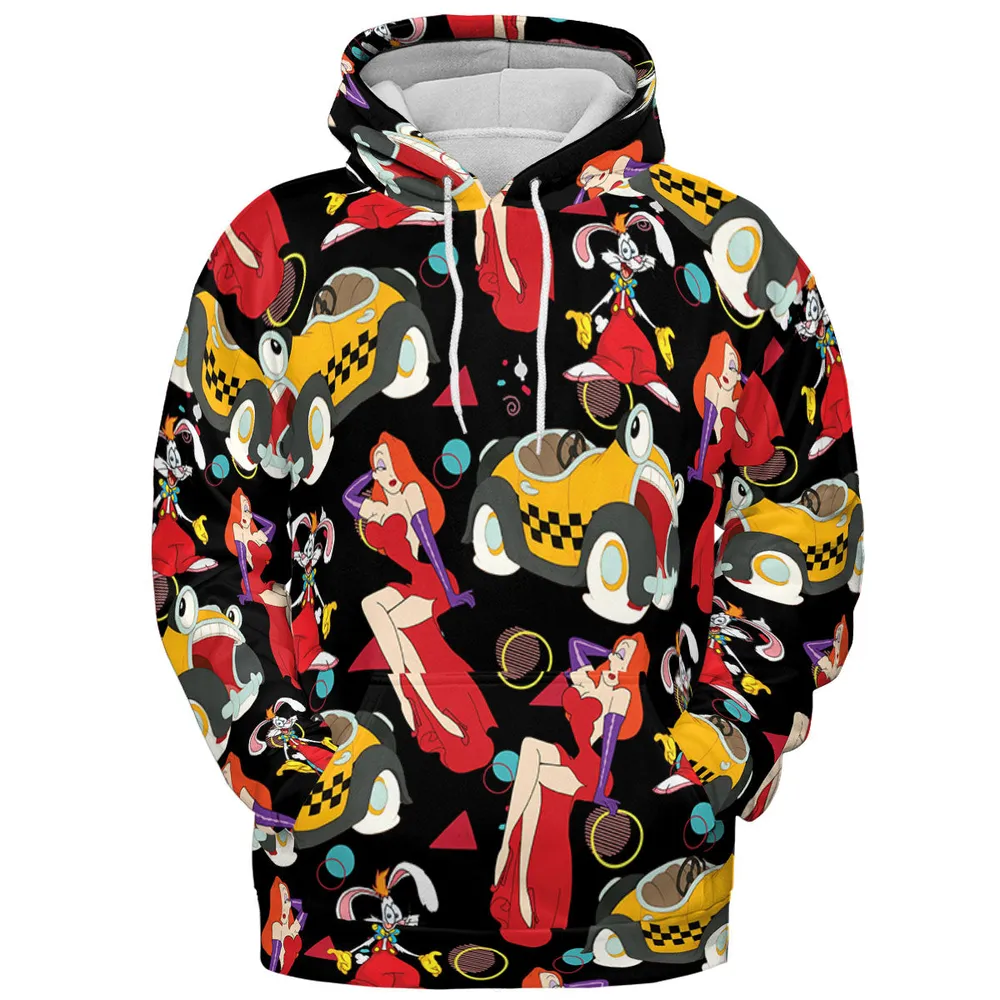 Retro 90s Jessica Rabbit Roger Rabbit All-over Print Hoodie - 3