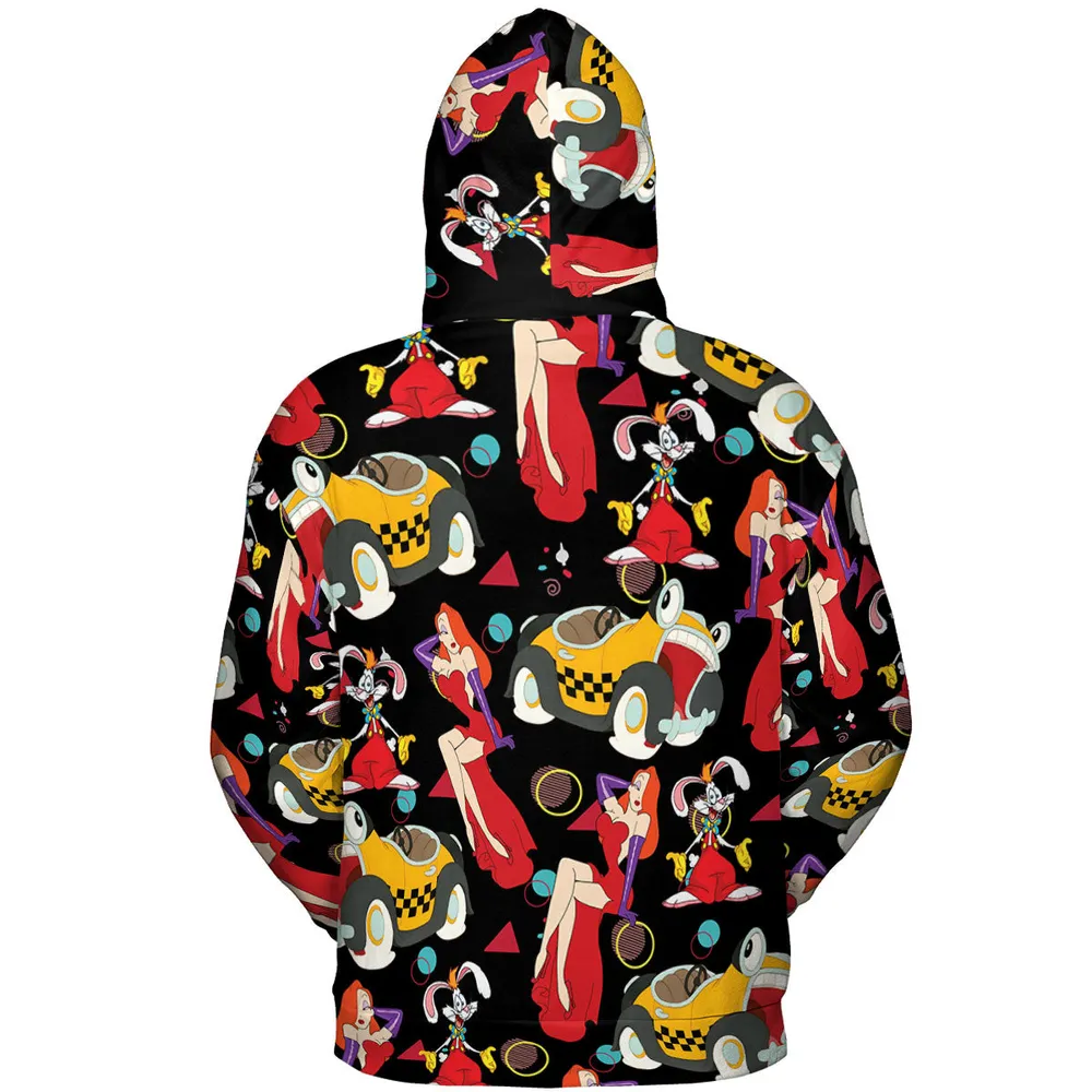 Retro 90s Jessica Rabbit Roger Rabbit All-over Print Hoodie - 5